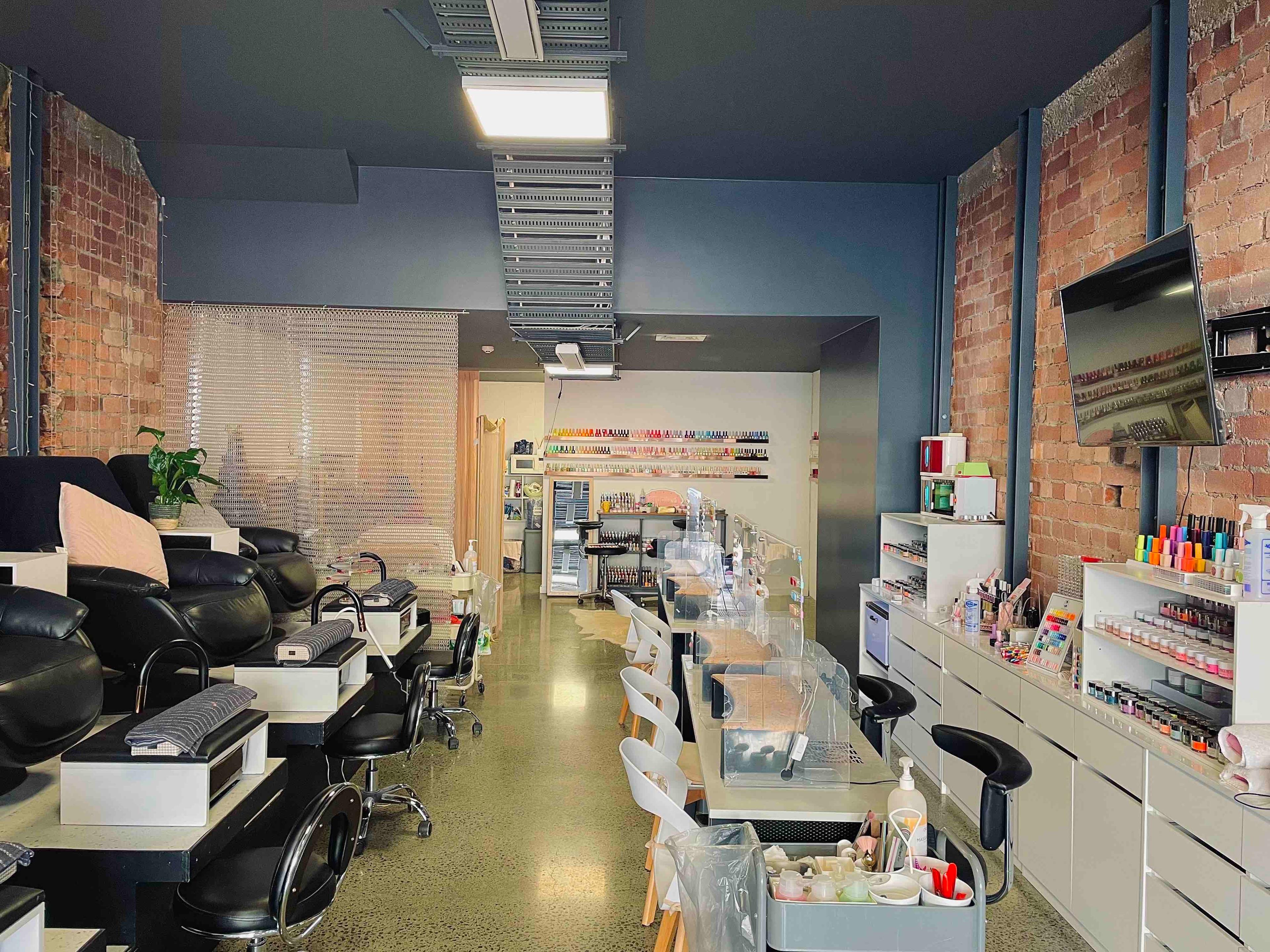 Salon interior at Studio V Beauty Salon in Petone, Lower Hutt